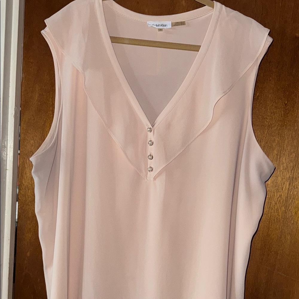 Calvin Klein Sleeveless Blouse in Light Pink